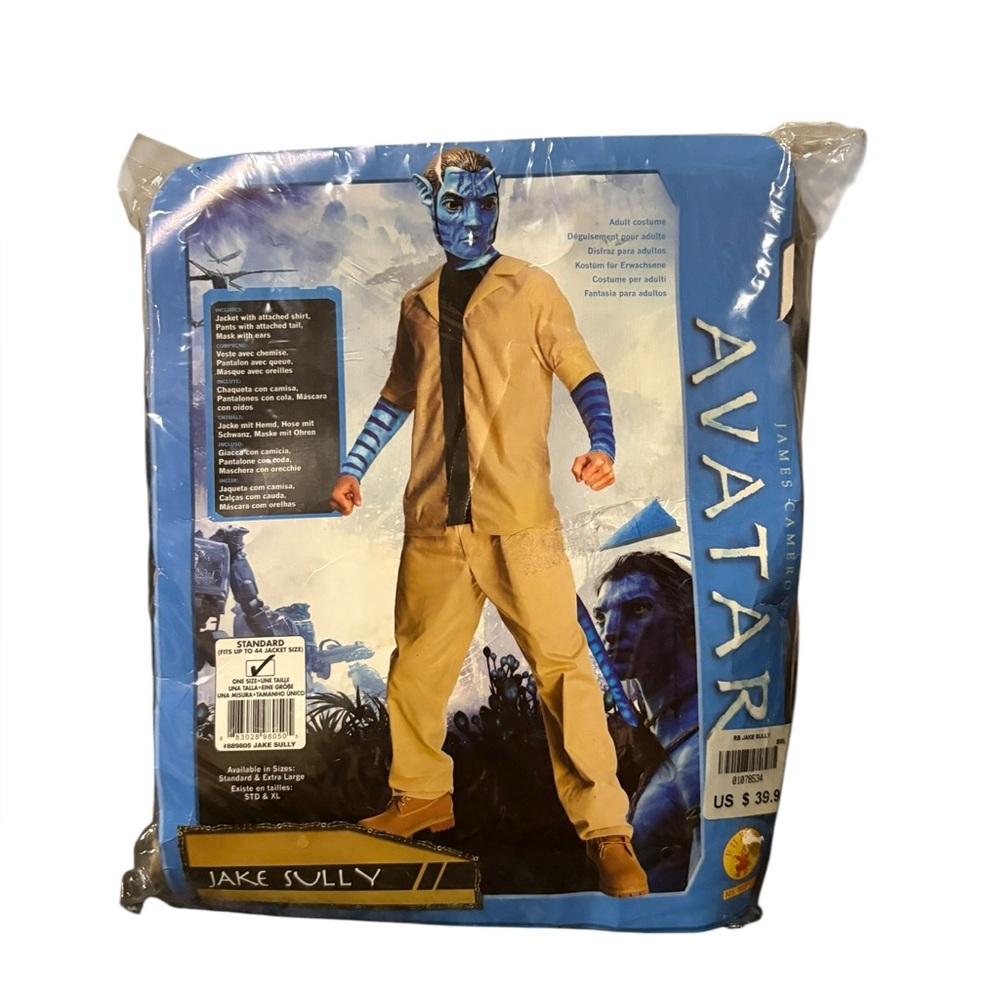 Avatar Jake Sully Adult Men’s Halloween Costume Blue and Tan One Size